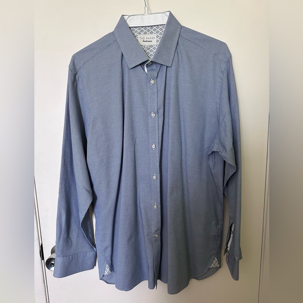 Ted Baker Endurance Blue Button-Up Shirt - 17.5 (34/35)